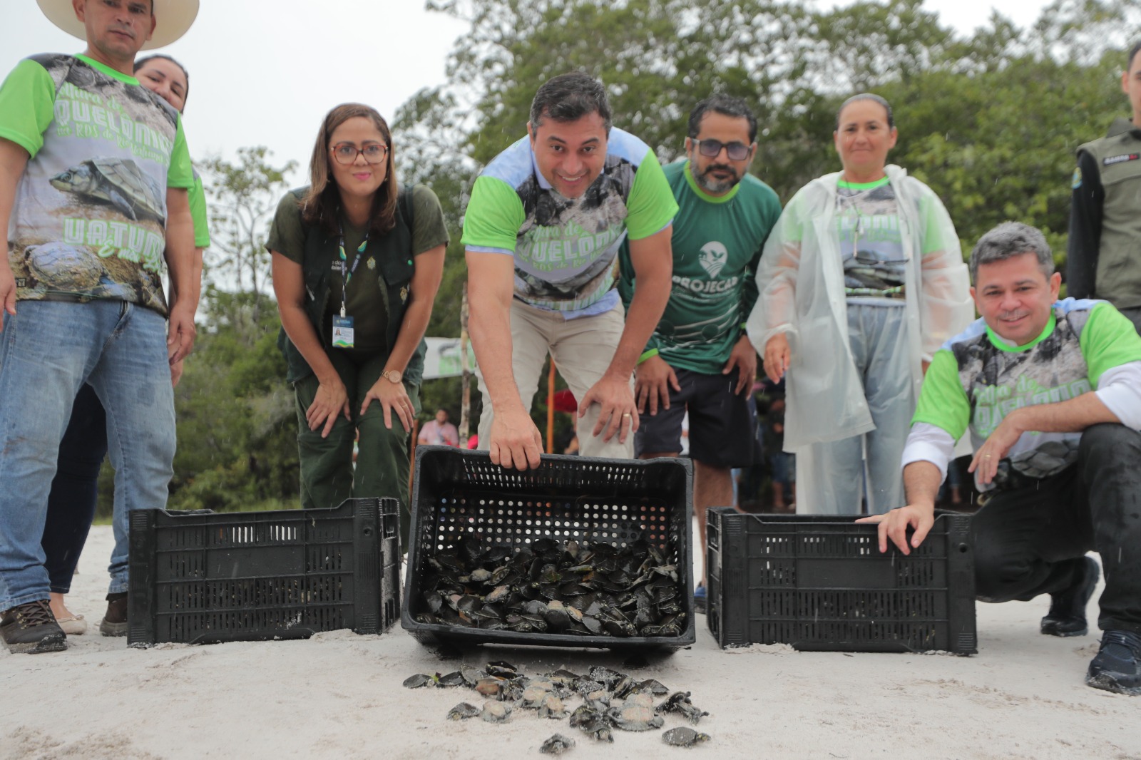 Governador Wilson Lima Participa Da Soltura De 20 Mil Filhotes De